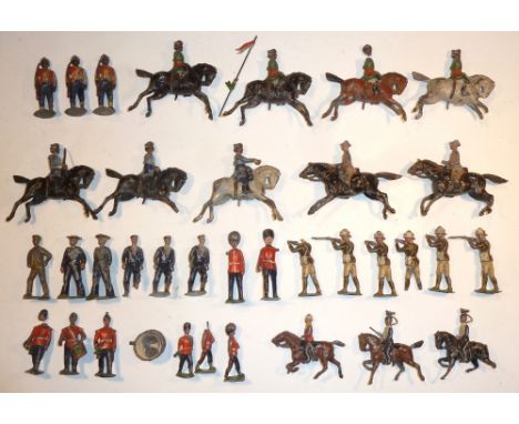 Britains early figures Indian Army Cavalry, West India Regiment, South African Mounted Infantry, Gloucestershire Regiment, Sa