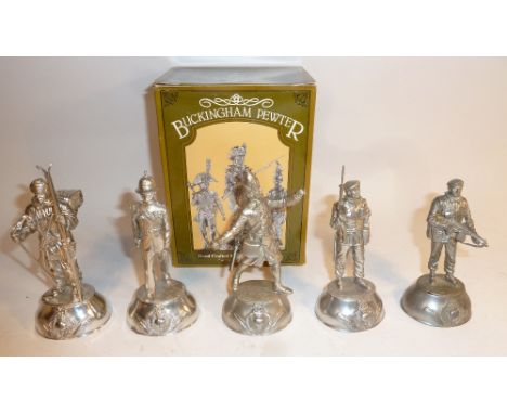 Buckingham Pewter Royal Marines series designed by Charles Stadden in 80mm scale, eighteen diferent models depicting the 300 