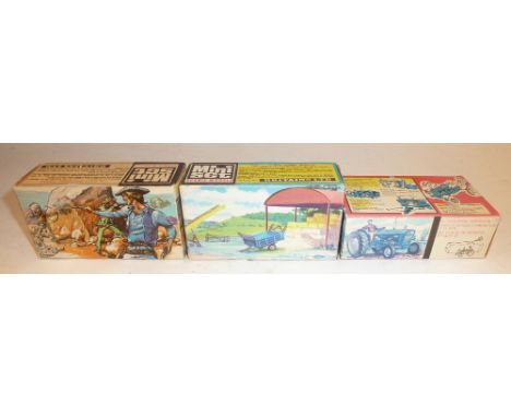  * Britains Swoppet Mounted Knights sets 1451 and 1452, in original individual window boxes, and Minisets 1061, Cowboys and I