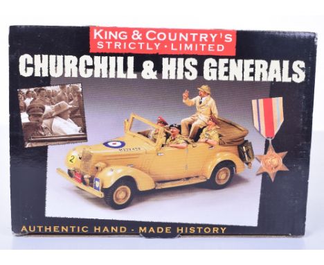 King and Country Eighth Army set EA31 Churchill and his Generals (Limited edition 700) in original box (M) (4)