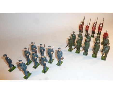  * Britains from set 2011, RAF Regiment with officer and bren gunner (G), two sets 1893  Royal Indian Army Service Corps with
