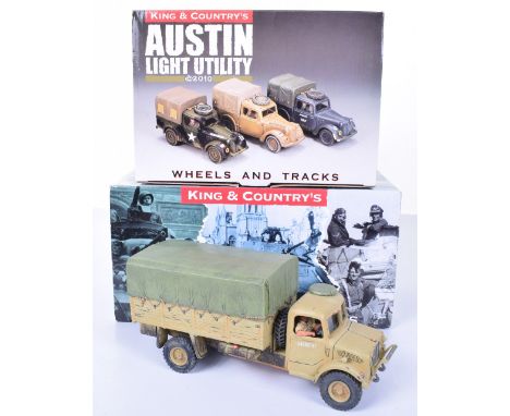 King and Country Eighth Army sets EA56 Austin Light Utility Vehicle (Eighth Army Version, Limited edition 250) and EA57 Bedfo