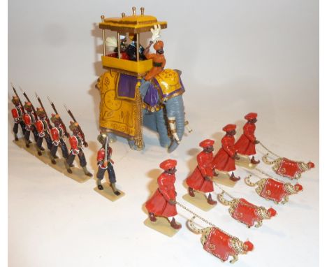 Britains Delhi Durbar 40186 State Elephant of the Nizam of Hyderabad 40187 Hunting Cheetahs, 40181 3rd Hyderabad Contingent (