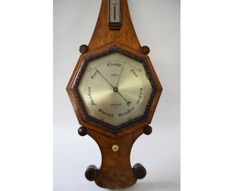 19th Century Oak barometer