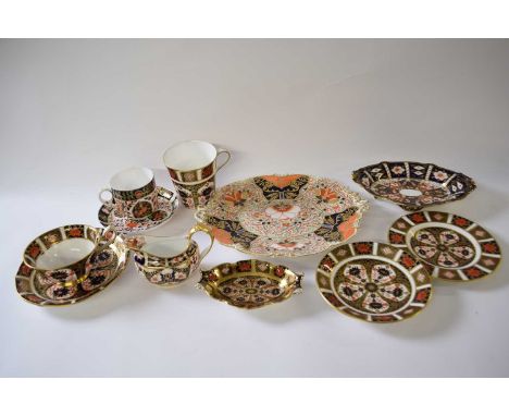 Group of Royal Crown Derby wares including a large Derby Stevens &amp;  Hancock dish in Imari pattern and a Royal Crown Derby