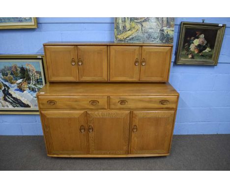 Ercol light elm sideboard, 136cm wide x 124cm high x 46cm deepSome minor surface marks but appears structurally sound