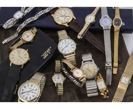 A small group of watches, includiong a 30mm stainless steel cased Favre-Leuba Sea King, running, on exapnding strap, a boxed 