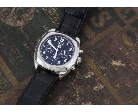 A modern Tag Heuer Monza Calibre 36 automatic stainless steel wristwatch, 38mm case, ref. CR5110, black dial with three subsi
