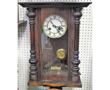 A Vienna type regulator and a walnut cased mantle clock bearing plaque inscribed "British Railways NG West In appreciation of