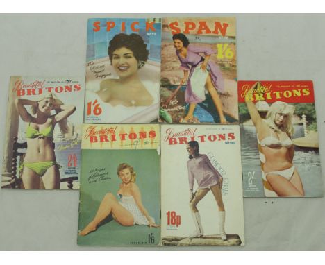 A collection of over 290 vintage glamour magazines 1950's-1970's including "Beautiful Britons", "Spic", "Span", "QT" "66", "C