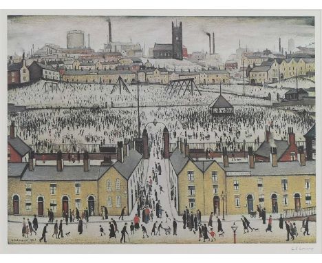 ▲ Laurence Stephen Lowry RA (1887-1976) 'Britain at Play'offset lithograph in colours, signed 'L S Lowry' in pencil l.r., wit