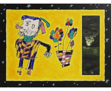 Meir Pichhadze (Georgian-Israeli, 1955-2010) 'Tel Aviv'signed 'MEIR PICHHADZE' l.r., also signed and inscribed with title ver