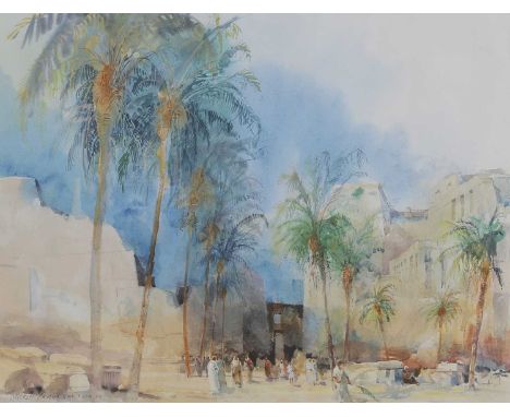 ▲ Michael Chaplin (b.1943) 'Sweeping in Luxor'signed 'Michael Chaplin' l.l., watercolour40.5 x 50cmCondition ReportFramed: 68
