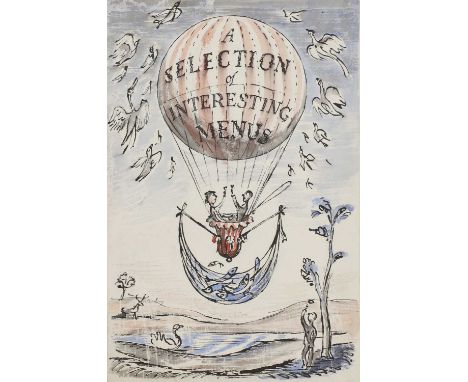▲ Edward Bawden RA (1903-1989) 'A Selection of Interesting Menus'pen and ink and watercolour21.5 x 13.5cm, folded,together wi