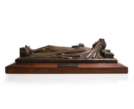 ▲ Eric H Kennington RA (1888-1960) 'Recumbent Effigy of T E Lawrence'bronze with a light brown patina, numbered '1/12' on the