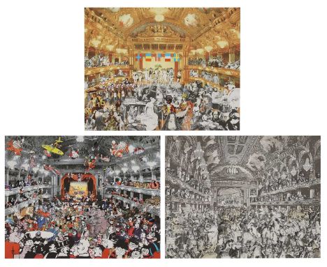 ▲ Sir Peter Blake RA (b.1932) 'Marcel Duchamp's World Tour: Ballroom Set', 2015, comprising:'The Animals' Fancy Dress Ball';'
