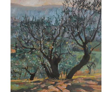 ▲ William  Bowyer RA (1926-2015) 'Olive Grove'signed 'William Bowyer' l.r., oil on board36 x 36cmCondition ReportFramed: 49 x