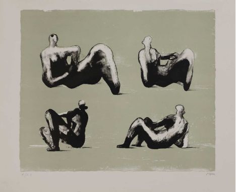 ▲ Henry Moore OM CH FBA (1898-1986) 'Four Reclining Figures', from 'Omaggio a Michelangelo' (Cramer 333)lithograph in colours