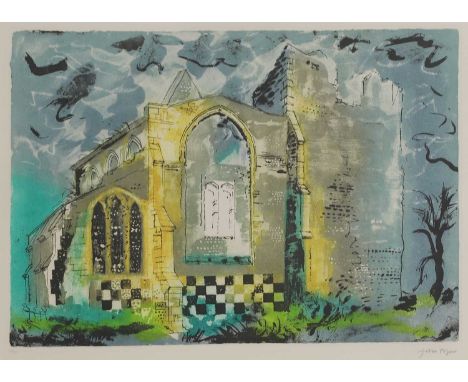 ▲ John Piper CH (1903-1992) 'Little Cressingham, Norfolk' (Levinson 365)etching and aquatint in colours, signed 'John Piper' 