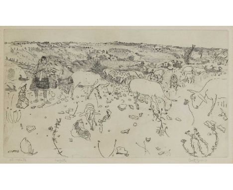 ▲ Anthony Gross RA (1905-1984) 'Farguette'etching, signed 'Anthony Gross' in pencil l.r., inscribed with title, also inscribe