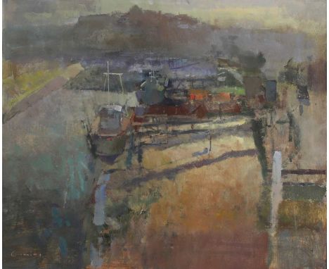 ▲ Fred Cuming RA (1930-2022) 'Rye Harbour'signed 'Cuming' l.l., oil on board 51.5 x 61.5cmProvenance: With Gallery 10 Ltd., L