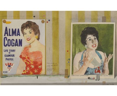 ▲ Sir Peter Blake RA (b.1932)  'Alma Cogan', 1993 a book cover for 'Alma Cogan' by Gordon Burn, signed 'Peter Blake' l.r., wa