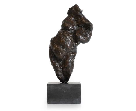 Modern British School Standing figurebronze, numbered '1/6'24cm high overall, on a black slate baseCondition ReportPlease con