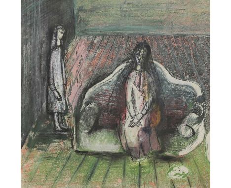 ▲ Frances Richards (1903-1985) 'The Widow', 1940signed with initials l.r., also signed, inscribed with title and dated verso,