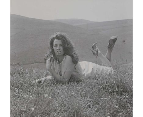 ▲ Ray Bellisario (1936-2018) 'Freedom - First Day Out of Prison, Lying in a Field’, 1964gelatin silver print of Christine Kee