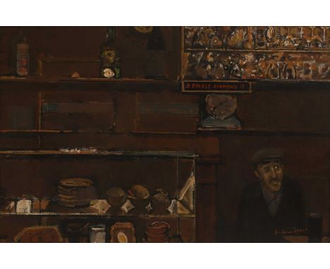 ▲ Ruskin Spear RA (1911-1990) 'Double Diamond', c.1965signed 'Ruskin Spear' l.r., oil on board61 x 91cmProvenance: Leicester 