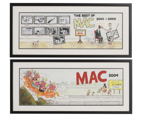▲ Stanley McMurtry aka 'Mac' (b.1936) 'The Best of MAC 2000-2009' 'MAC 2004', with reference to 'The Beano'two original artwo