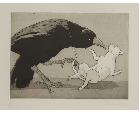 ▲ Dame Paula Rego RA (Portuguese-British, 1935-2022) 'Crow and his Cat'etching with aquatint, 1994, signed 'Paula Rego' in pe
