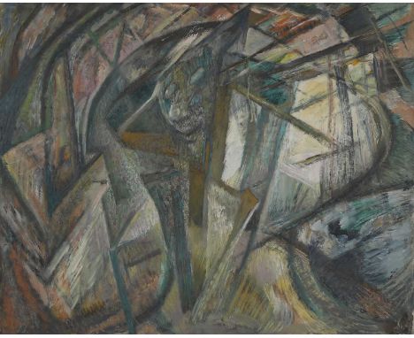 ▲ Elsie Marian Henderson (1880-1967) Green manoil on board58 x 69cmProvenance: Acquired from the artist's studio.Condition Re