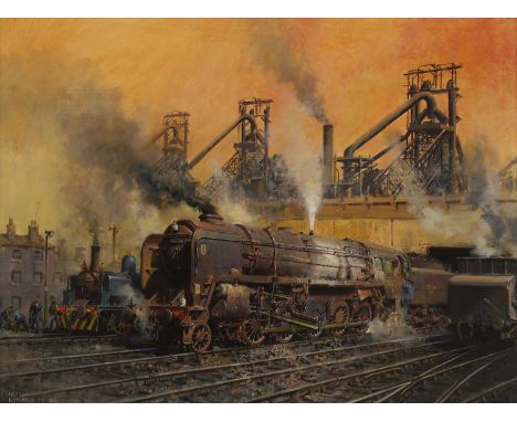 ▲ Terence Cuneo (1907-1996) 'Last of the Great Steam Workhorses'signed and dated 'CUNEO'/NOVEMBER 1ST 1990' l.l., also signed