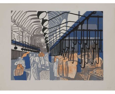 ▲ Edward Bawden RA (1903-1989) 'Smithfield Market', from 'London Markets'lithograph in colours, 1967, signed 'Edward Bawden' 