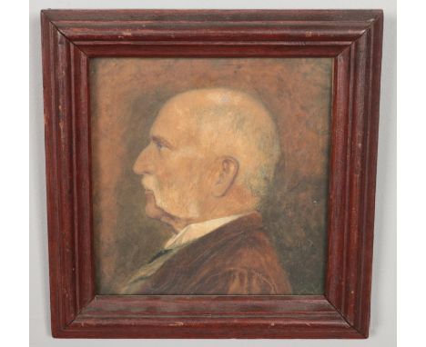 Florence Freeman Wilmot, a framed watercolour, portrait of a gentleman, J.S Shekell. Signed and dated 1893. Inscribed to back
