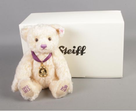 A boxed Steiff limited edition Queen Elizabeth II diamond jubilee 2012 teddy bear. No. 01847.  