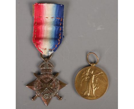 Two WWI medals. Both inscribed 7473 PTE E.Hawley 1/E York .R.  