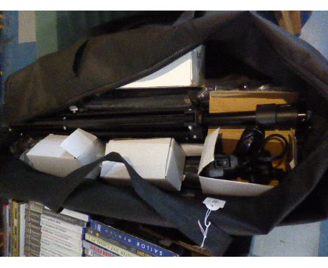 A Three Tripod Camera Lighting Set 