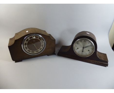 A Westminster Chime Oak Cased Mantle Clock and a Smiths Sectric Mantle Clock for Restoration 
