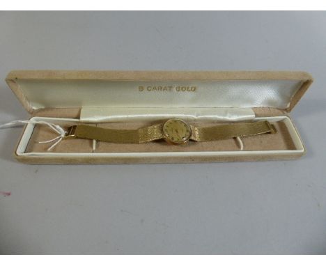 A Ladies 9ct Gold Vintage Electromatic Wrist Watch by Sahida, Overall weight 35.9 gms