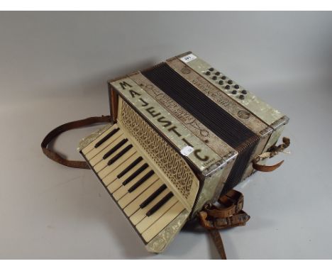 A German Majestic Piano Accordion, The Antoria , 12 Button, 29cm high 