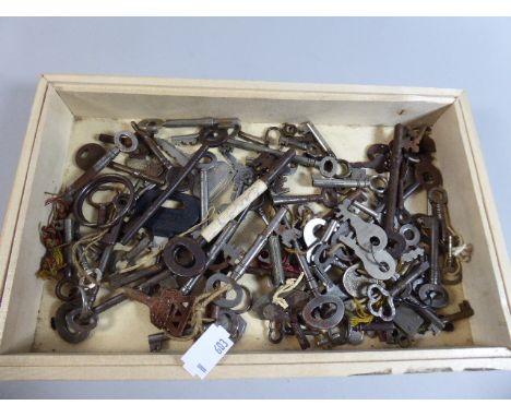 A Box of Various Vintage Keys 