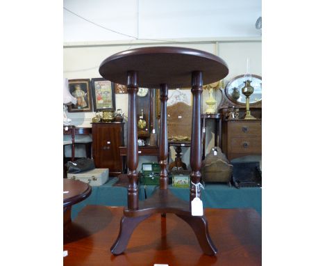 A Mahogany Tripod Circular Topped Modern Table, 55cm High 