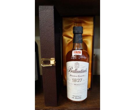 A 75cl bottle of Ballantine's 'Founders Reserve 1827' Scotch whisky, in presentation box.