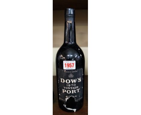 A bottle of Dow's 1970 vintage port.