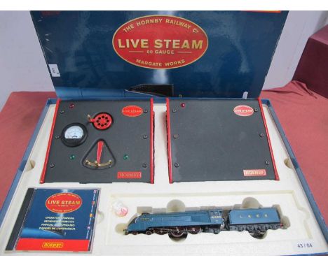 A Boxed Hornby Live Steam 'Margate Works' OO Gauge Class A4 4-6-2 Steam Locomotive and Tender, 'Mallard', R/No. 4468, LNER Ga