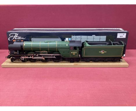A Hattons 'O' Gauge/7mm Ref No H7-A3.007 Class A3 4-6-2 Steam Locomotive with Eight Wheel Tender, BR green "Flying Scotsman" 