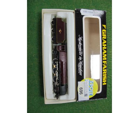 Graham Farish 'N' Gauge/2mm Ref No 1816 Cased 4-6-2 Steam Tender Locomotive, BR maroon "Duchess of Hamilton" R/No 64229, good