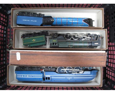 Four Hornby 'OO' Gauge/4mm Unboxed 4-6-2 Steam Tender Locomotives, comprising two "Britannia" BR green R/No 70000, a Class A4
